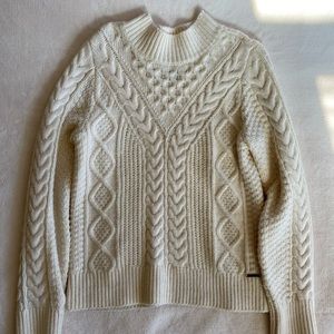 Womens Abercrombie & Fitch White Knit Sweater (S)